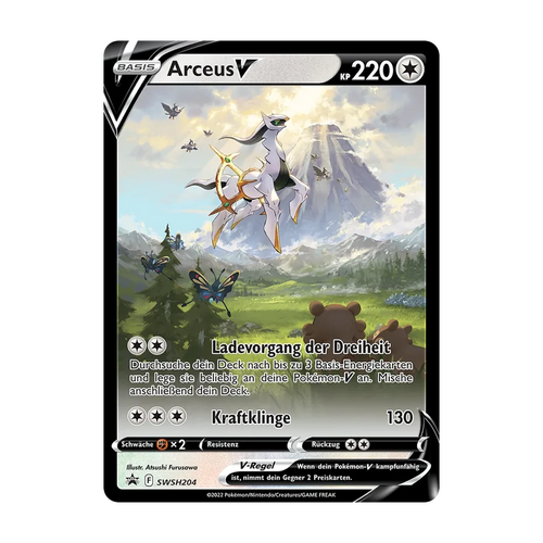 Arceus V SWSH204 – SCSC Promokarten – Deutsch – Beispielbild