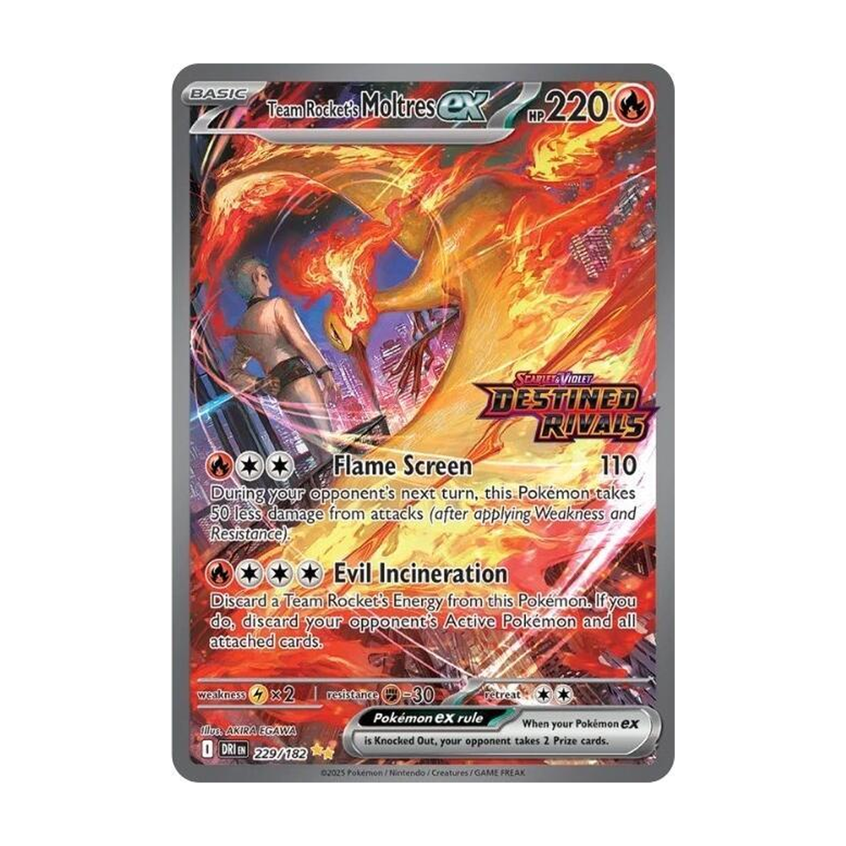 Team Rocket's Moltres ex 229/182 Englisch – Referenzbild