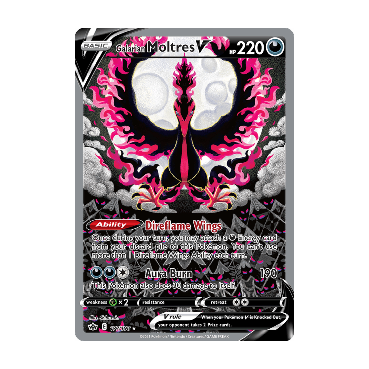 Galarian Moltres V 177/198 Englisch – Referenzbild